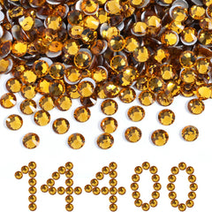 Beadsland topaz flatback rhinestones SS6 for nails and crafts