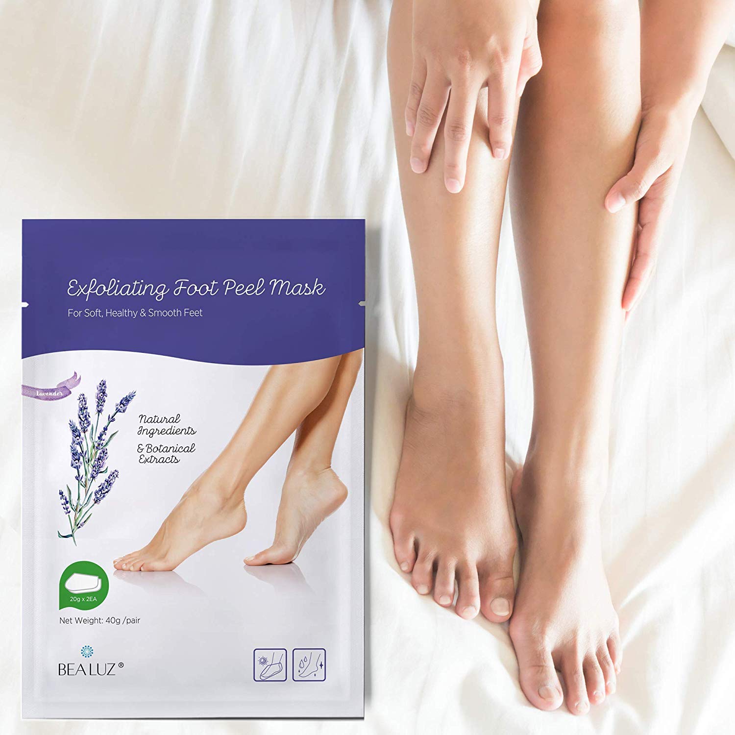 Bealuz lavender scent promotes relaxing foot care sessions.