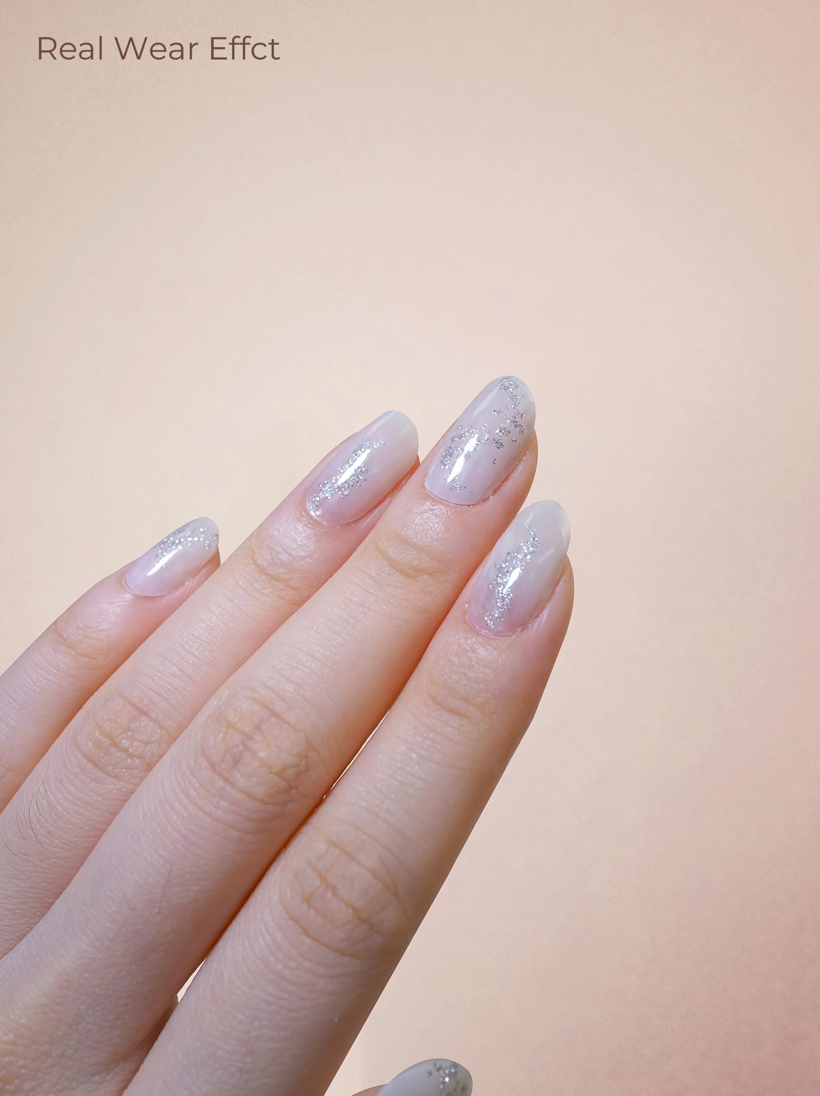 Beaolata 3x better-fit strips conform to nails for a smooth surface.