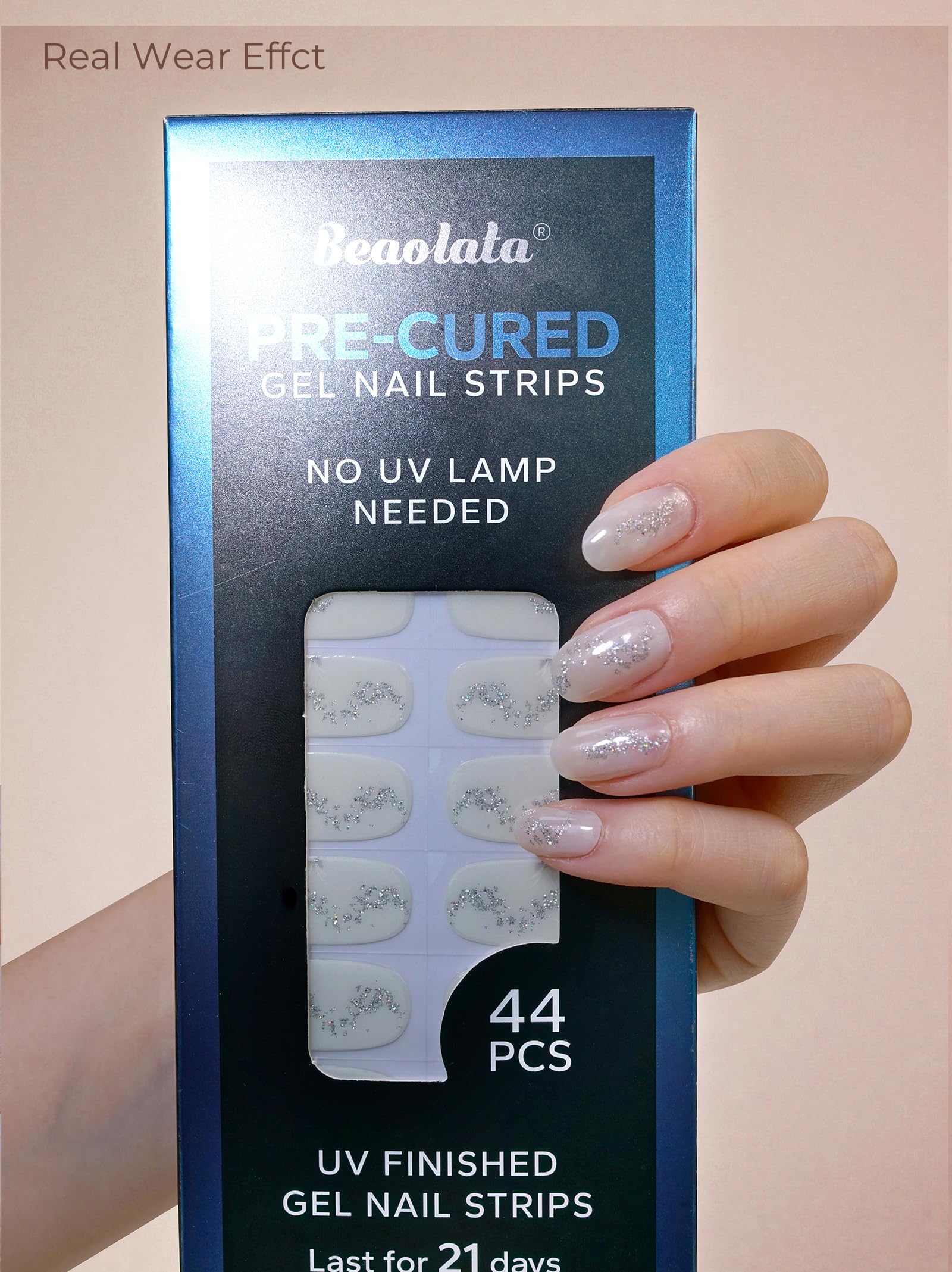 Beaolata long-lasting nail wrap lasts up to 21 days.