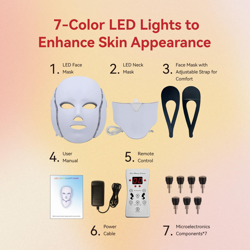 BeaRay LED face mask multicolor therapy view emphasizing glow and skin tone balance