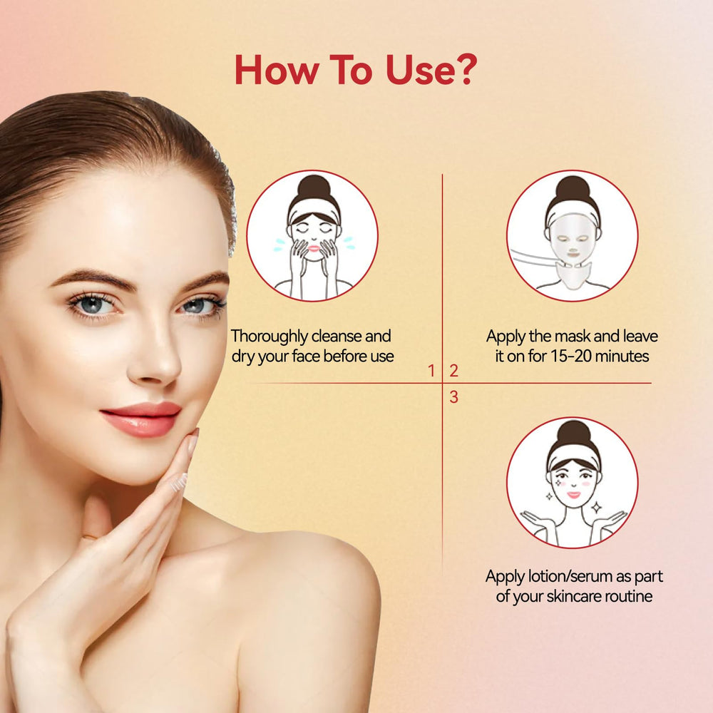 BeaRay LED face mask neck and face coverage for comprehensive skincare