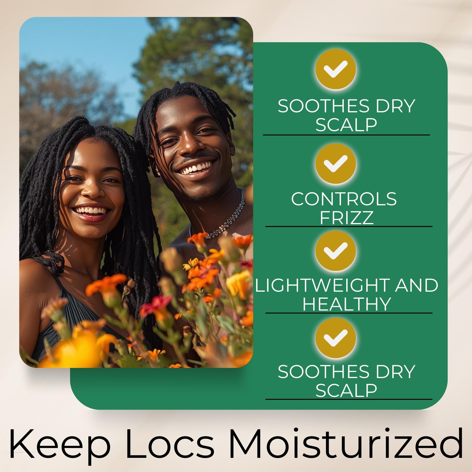 Beard Gains Lion Locs Rosewater spray applied to scalp for hydration
