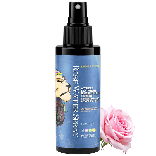 Beard Gains Lion Locs Rosewater Spray bottle for daily loc hydration