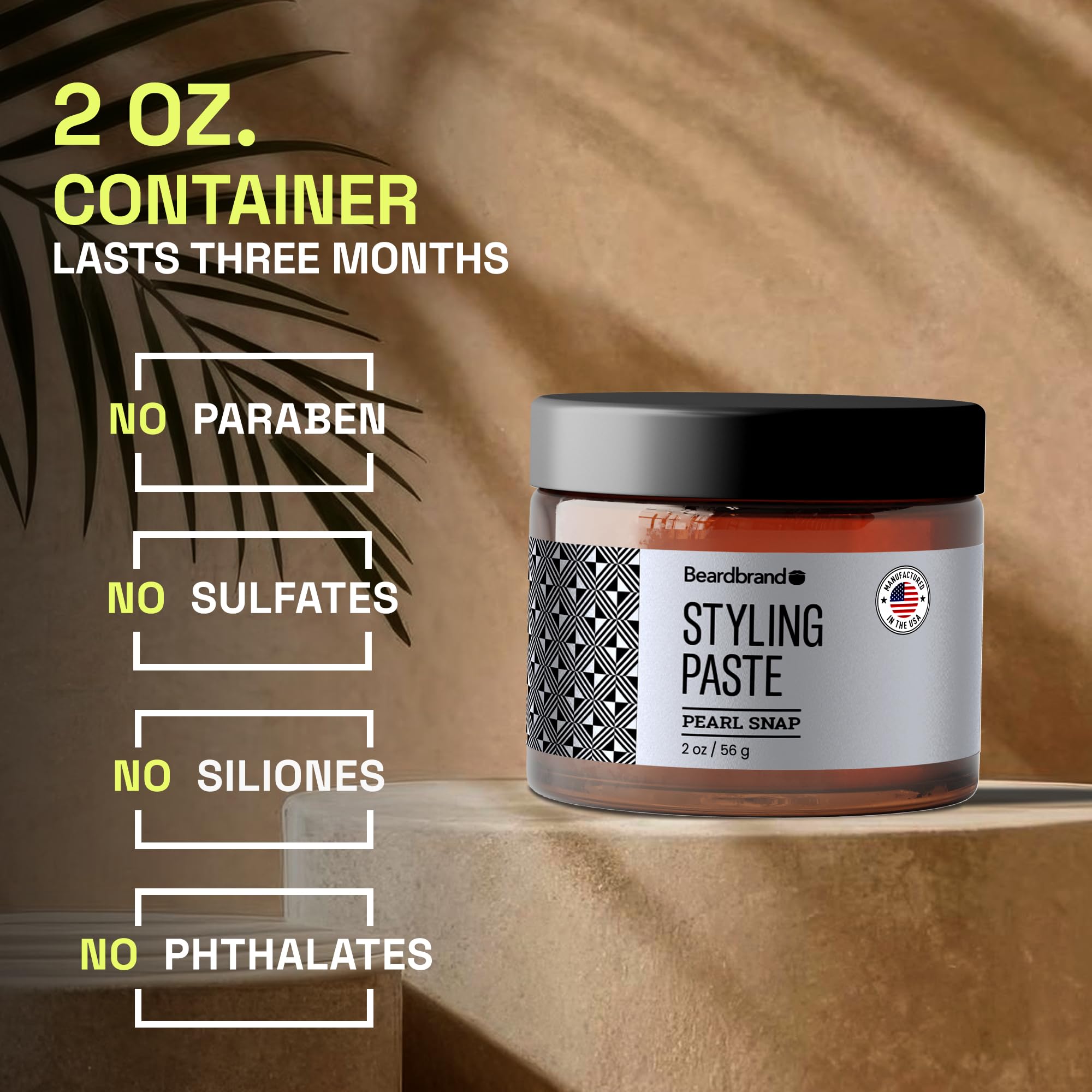 Beardbrand Hair styling paste flexible hold on hair for shaping.