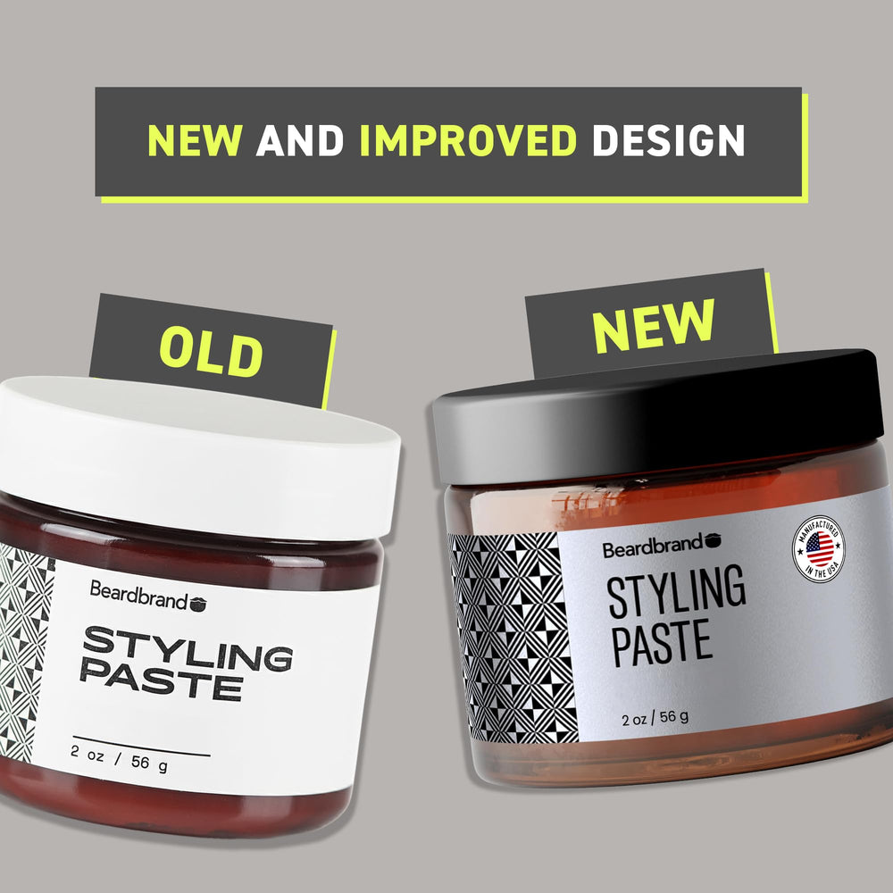Beardbrand Hands applying styling paste demonstrates easy, even distribution.