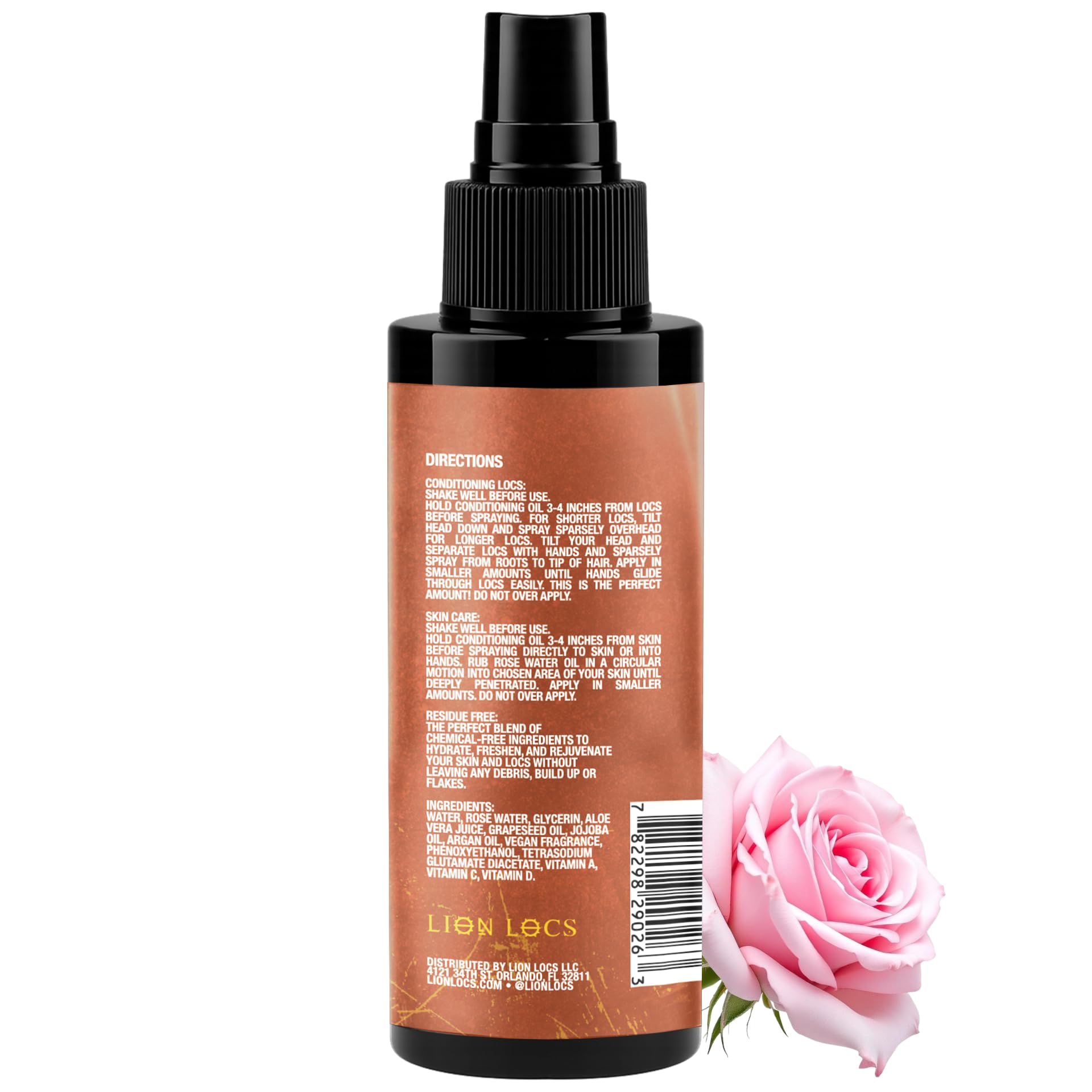 Beard Gains travel-size Rosewater spray for easy packing