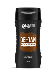 Beardo LiveMoor De-Tan Body Wash bottle showing refreshing cleansing after sun exposure.