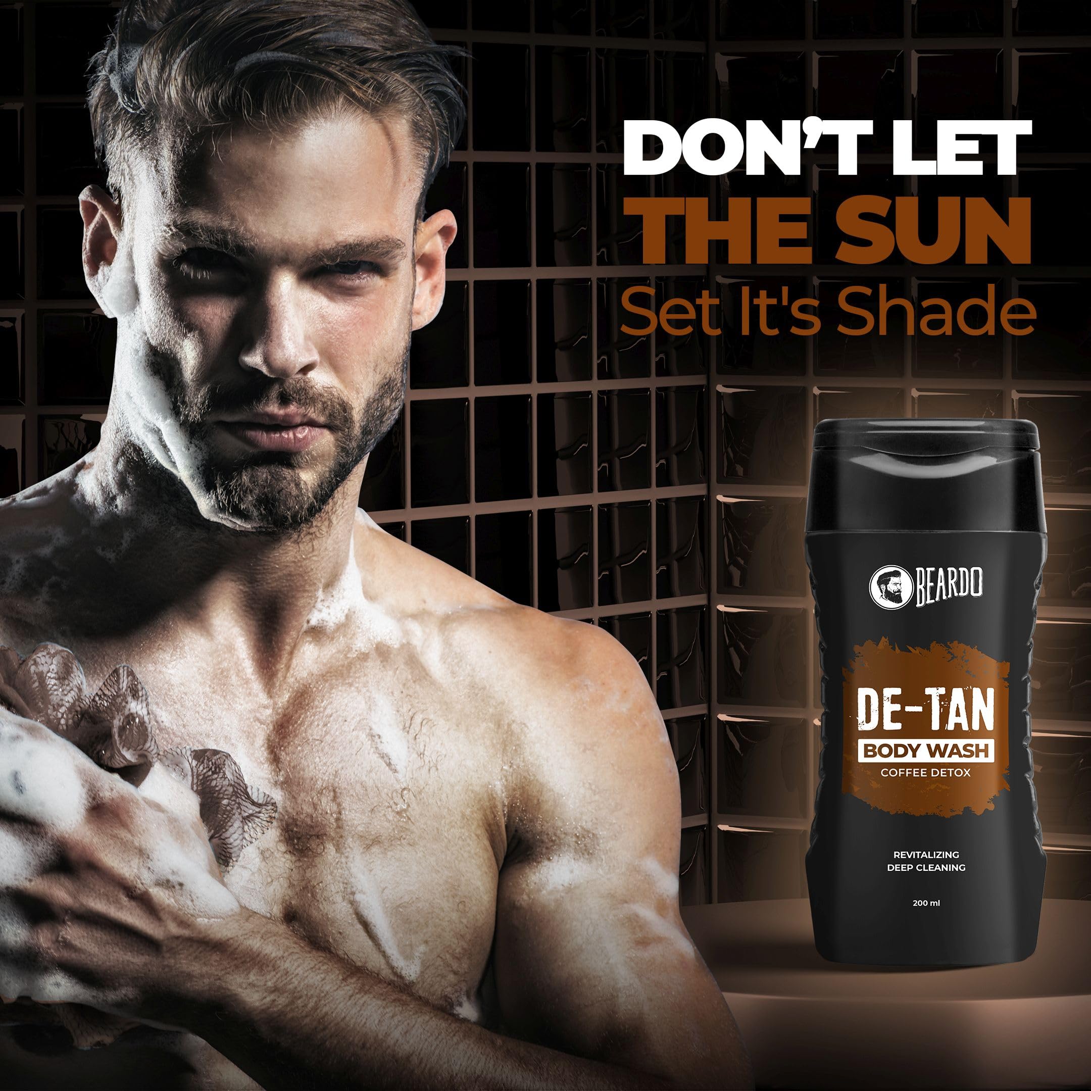 Beardo LiveMoor De-Tan Body Wash mint freshness for a wake-up feel.