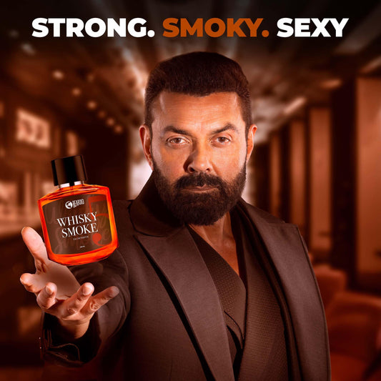 Beardo Whisky Smoke with oud wood notes emphasizes rich, lasting presence.