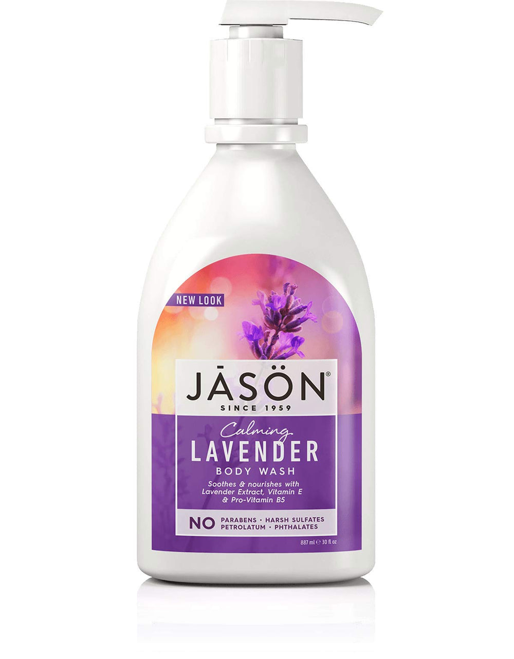 Beatool Jason Calming Lavender Body Wash bottle with soothing lavender aroma for daily cleansing.