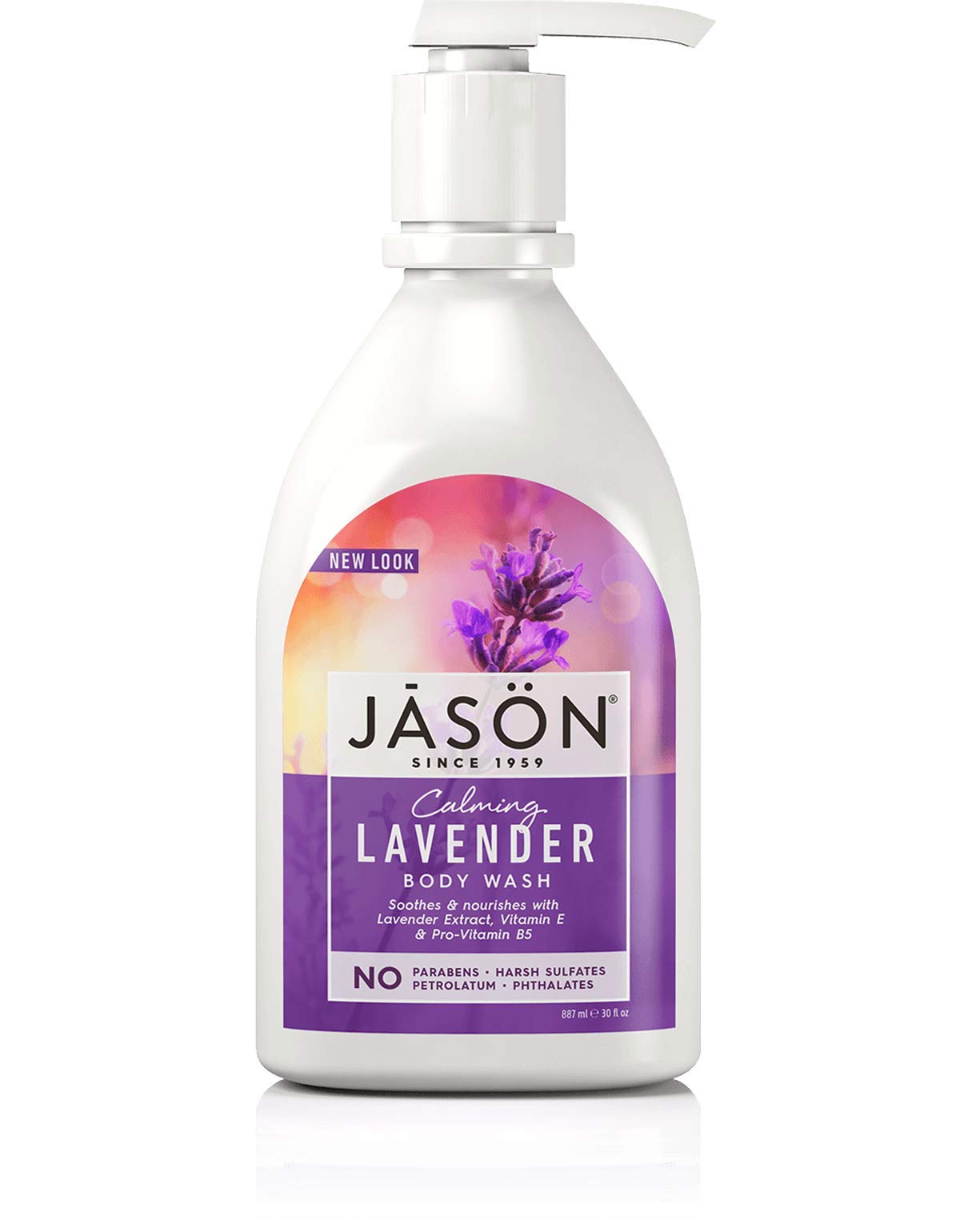 Beatool Jason Calming Lavender Body Wash bottle with soothing lavender aroma for daily cleansing.