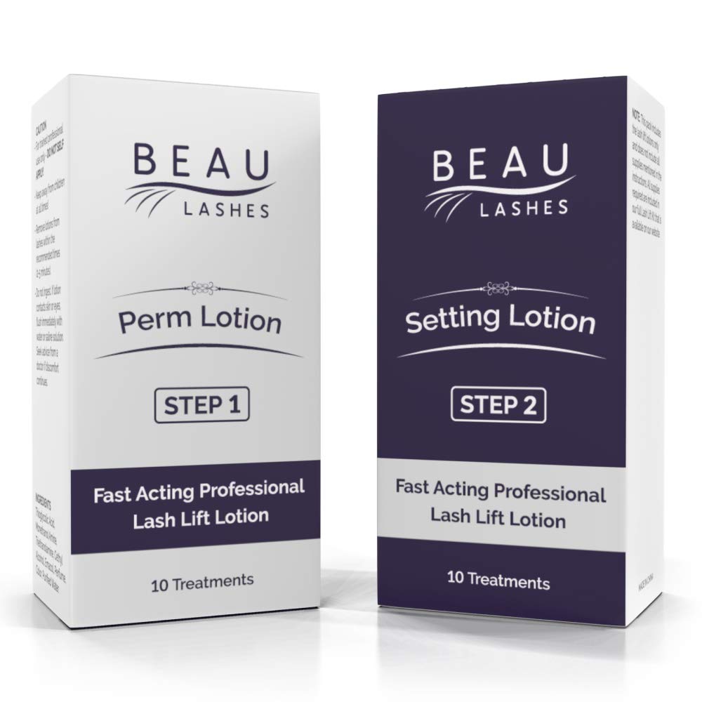 Beau Lashes fast-acting lash lift lotion for professional salons and quick results