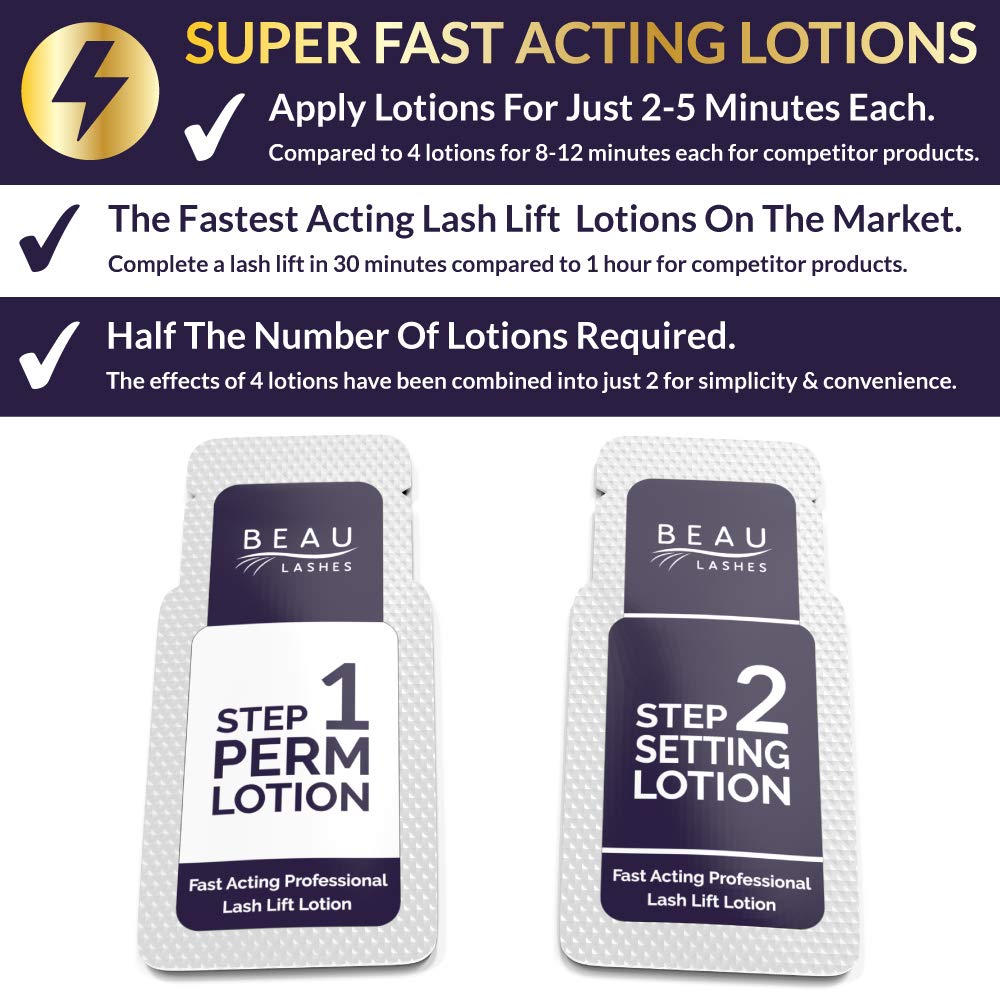Beau Lashes two-step lash lift lotion simplifies the lift process
