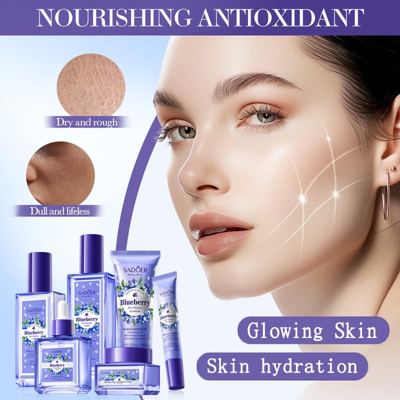BeauBase Blueberry Toner shown to prep skin for hydration and balance.
