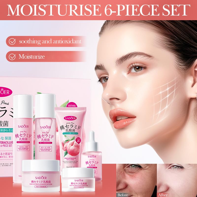 BeauBase Peach Serum bottle—quick-absorb nourishment for a smoother look.