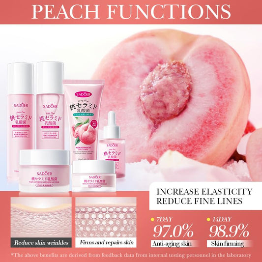 BeauBase Peach Toner bottle—refreshing hydration to balance moisture.