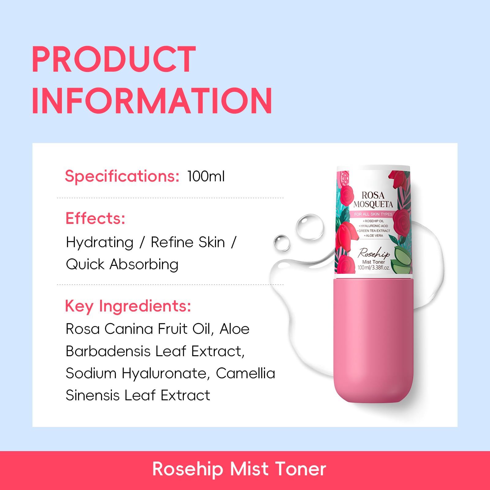 BeauBase Rosehips Eye Cream tube for gentle hydration around the eyes.