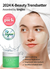 Close-up of BEAUDIANI CICA pad showing 3026ppm Centella content for soothing care