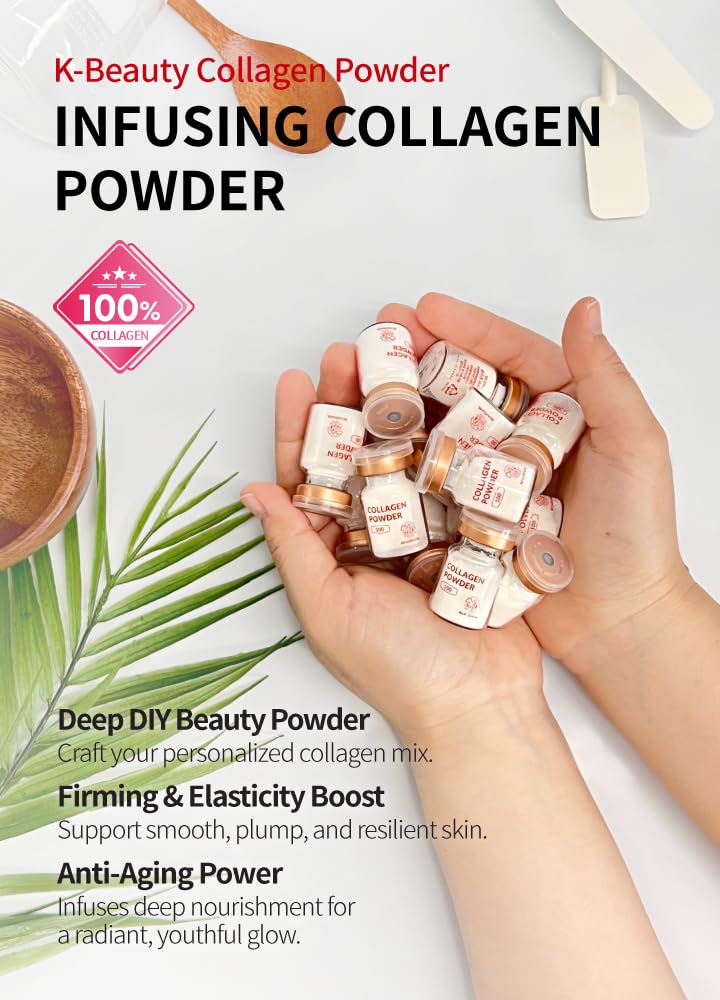 Beaudiani collagen powder dispense for easy mixing into cosmetics
