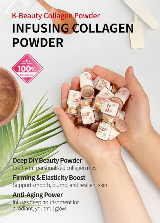 Beaudiani collagen powder dispense for easy mixing into cosmetics