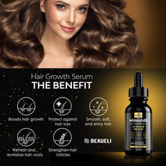 Beaueli beard growth application demonstrating fuller facial hair with regular use.