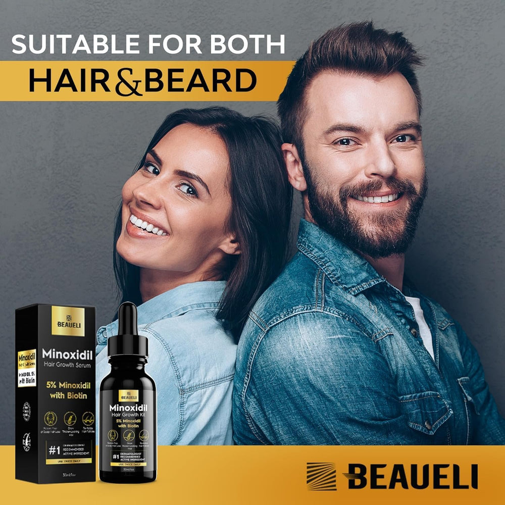 Beaueli cruelty-free label indicating ethical, animal-friendly hair growth kit