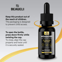 Beaueli unscented minoxidil foam shown for quick daily use.