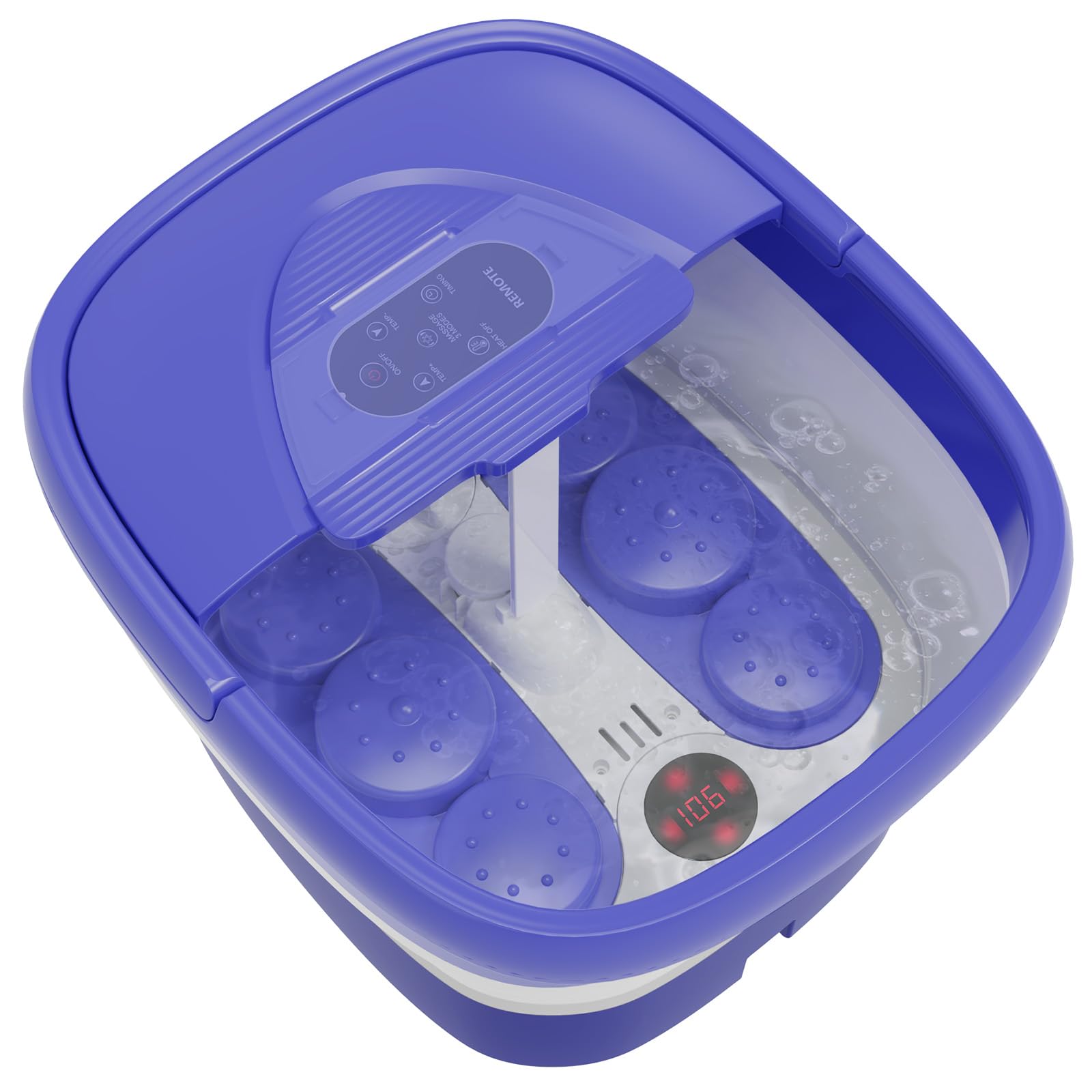 BEAUMOI Collapsible Foot Spa with remote control for convenient at-home use