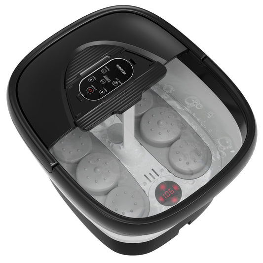 Beaumoi collapsible foot spa remote control for convenient adjustments.