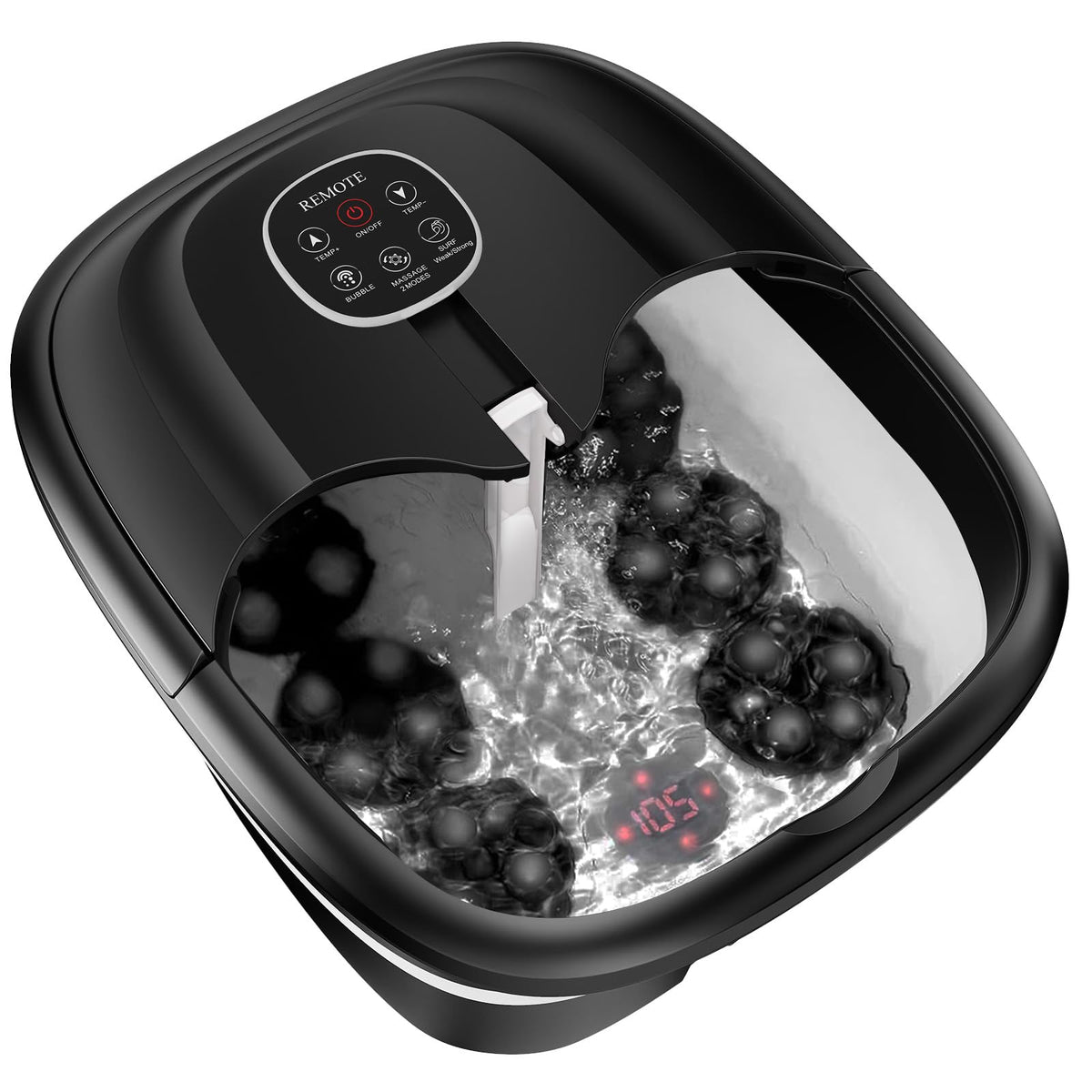 BEAUMOI collapsible foot spa with surf wave massage for at home relaxation