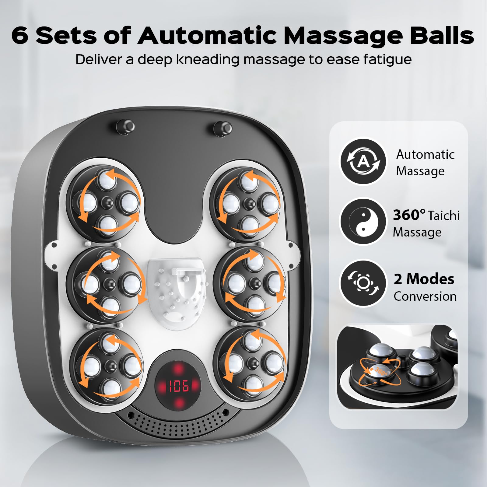 BEAUMOI foldable foot spa compact design fits under furniture