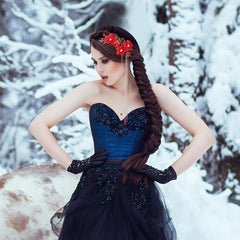 Beaupretty cloth flower tassel hairclip with decorative detail