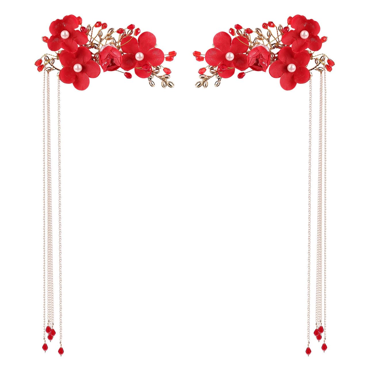 Beaupretty rose-wreath hairpin for elegant wedding hairstyle