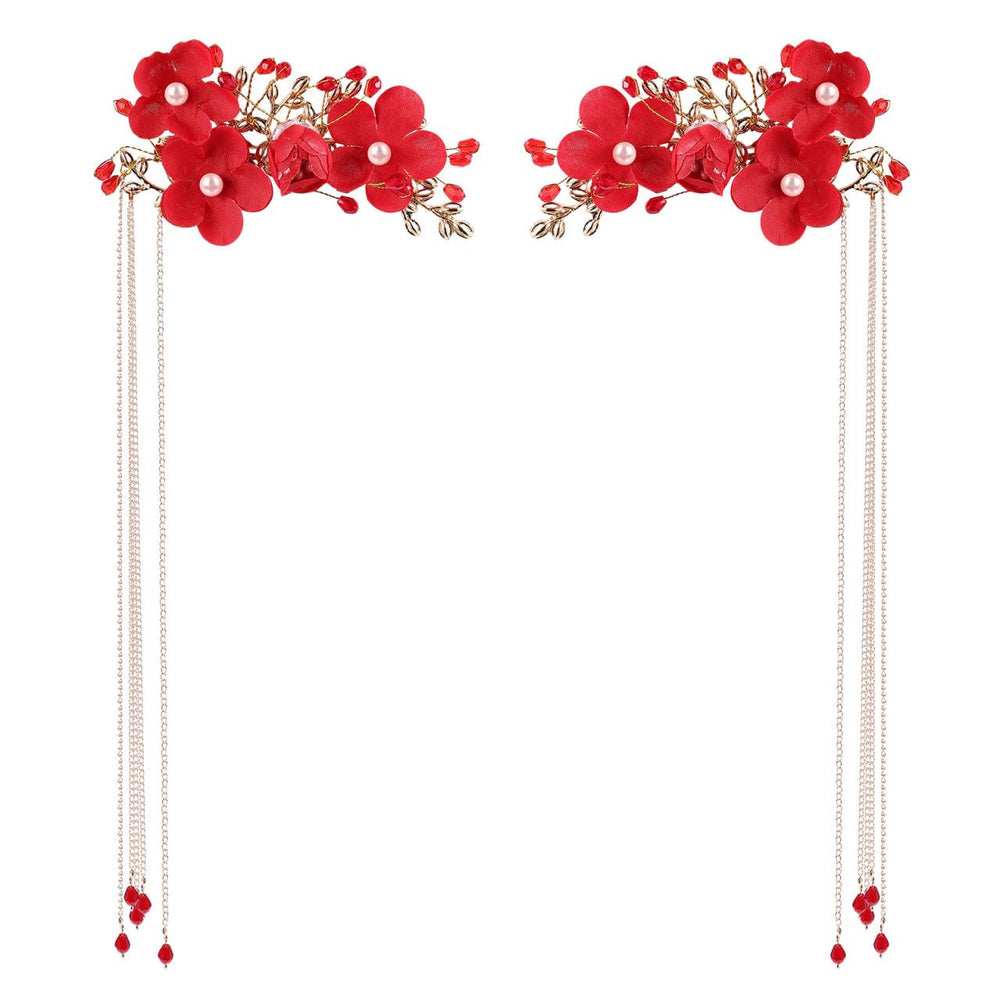 Beaupretty rose-wreath hairpin for elegant wedding hairstyle