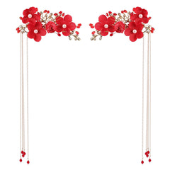 Beaupretty rose-wreath hairpin for elegant wedding hairstyle