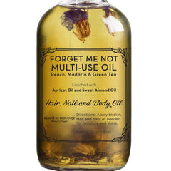BEAUTE DE PROVENCE Forget Me Not oil bottle pour nourishes dry skin.