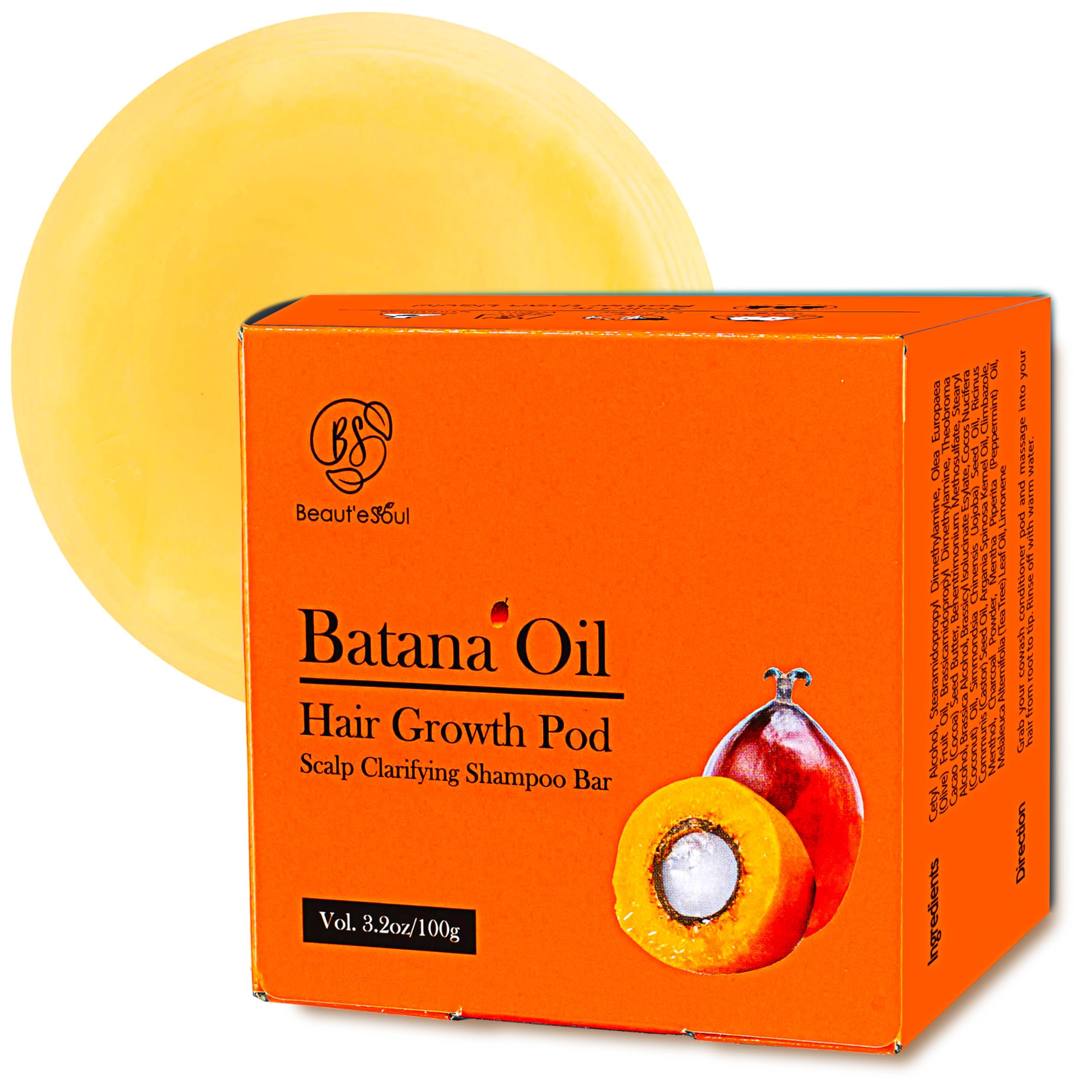 Beauté Seoul Batana Oil Shampoo Bar close-up lather for gentle scalp cleansing.