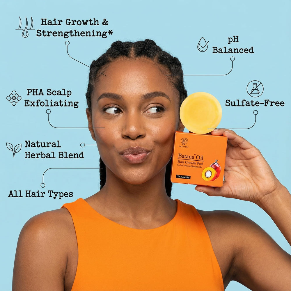 Beauté Seoul Batana Oil Shampoo Bar packaging highlighting eco-friendly design.