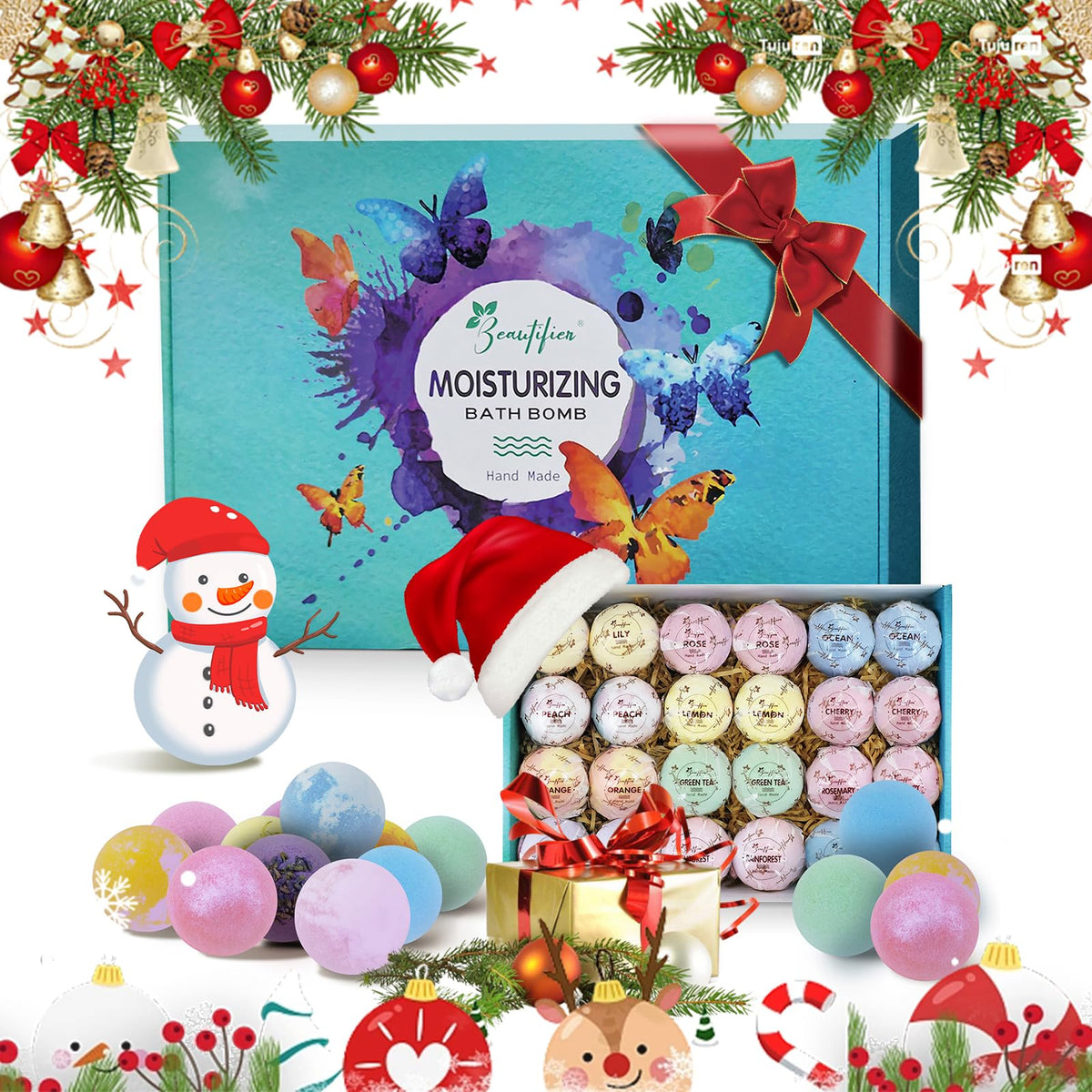 Beautifier Life bath bombs with colorful bubbles for a playful soak