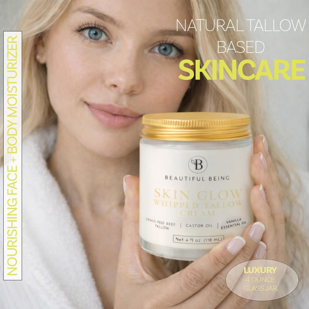 Beautiful Being Skin Glow face-application: gentle formula suitable for sensitive facial skin.