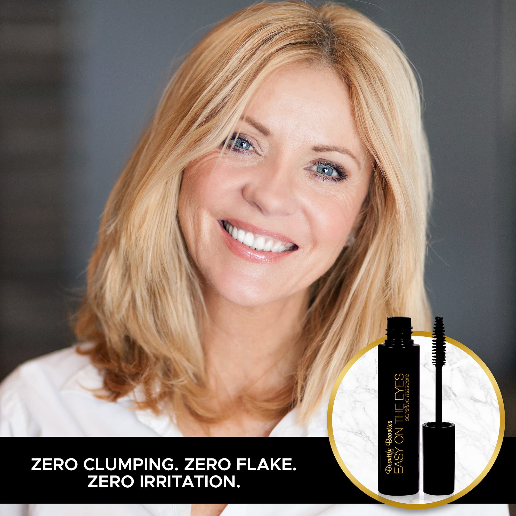 BeautifyBeauties Easy On The Eyes mascara color options include black, soft black/brown, navy.