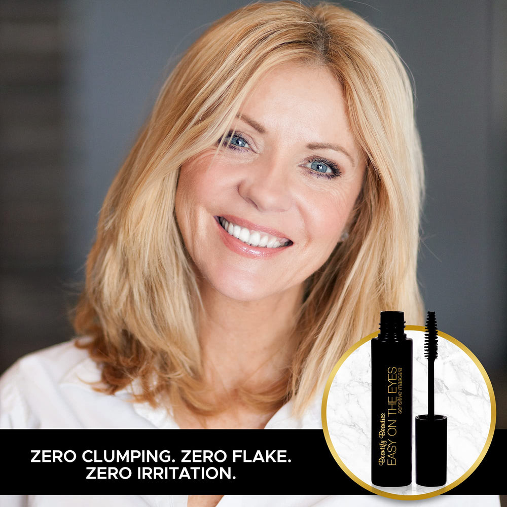 BeautifyBeauties Easy On The Eyes mascara color options include black, soft black/brown, navy.