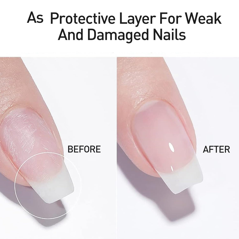 Beautilux Rubber Base demonstrates strong adhesion gripping the nail surface.