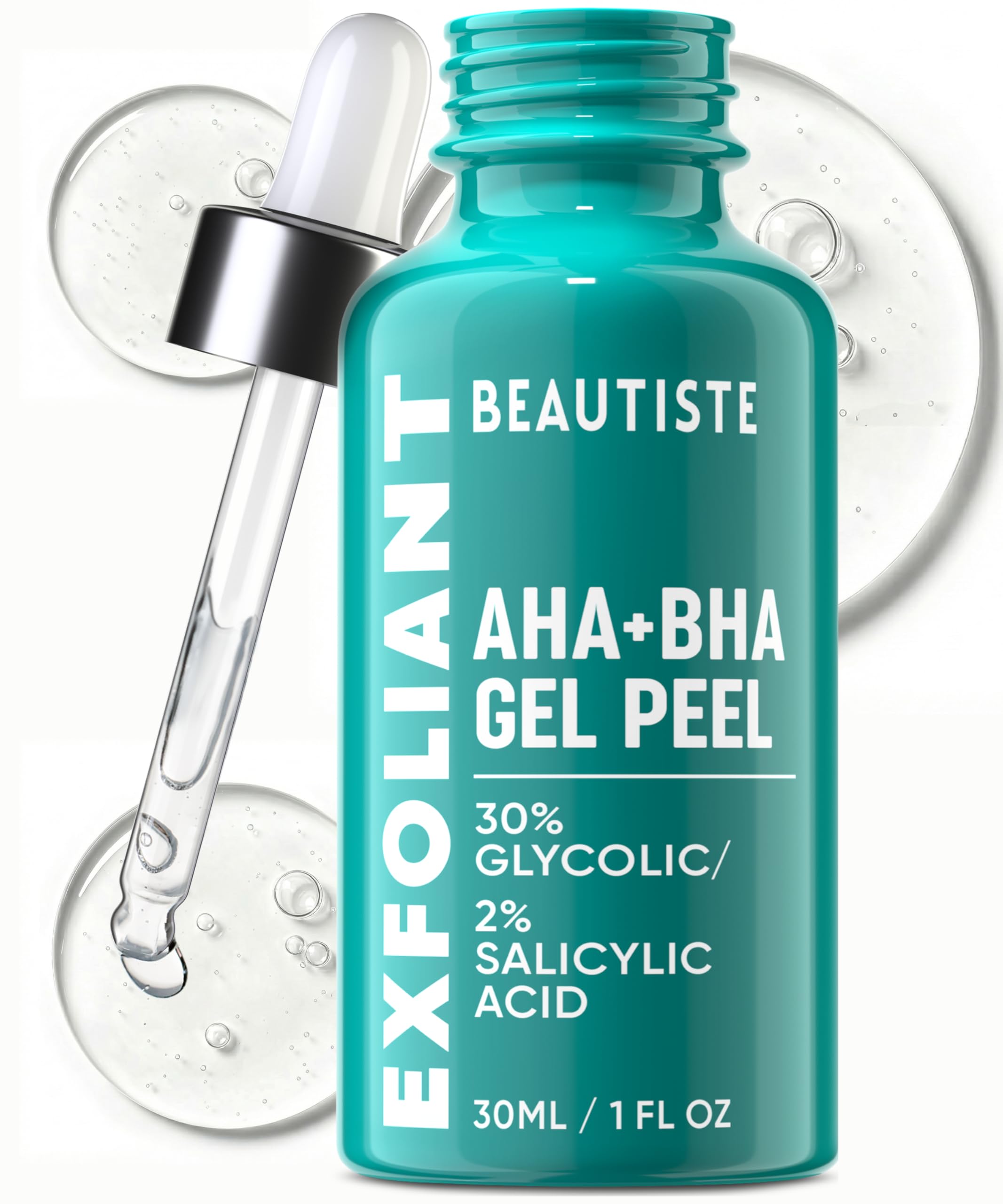 Beautiste 30 Day Miracle bottle pour showing texture and glow potential