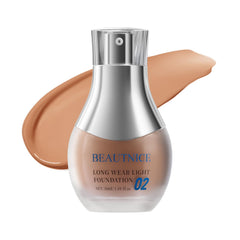 BEAUTNICE Long Wear Foundation bottle pour shows lasting finish without dulling.