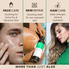 Beauty by Earth Aloe Vera Gel as a soothing aftershave gel.