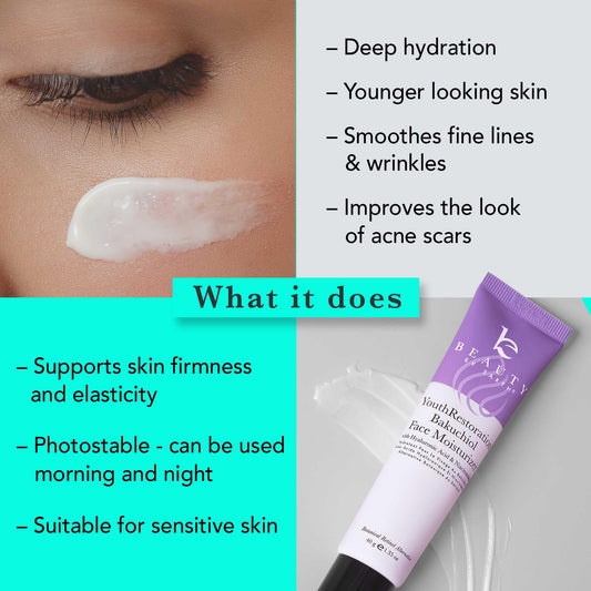 Beauty by Earth bakuchiol cream jar close-up highlighting natural retinol alternatives