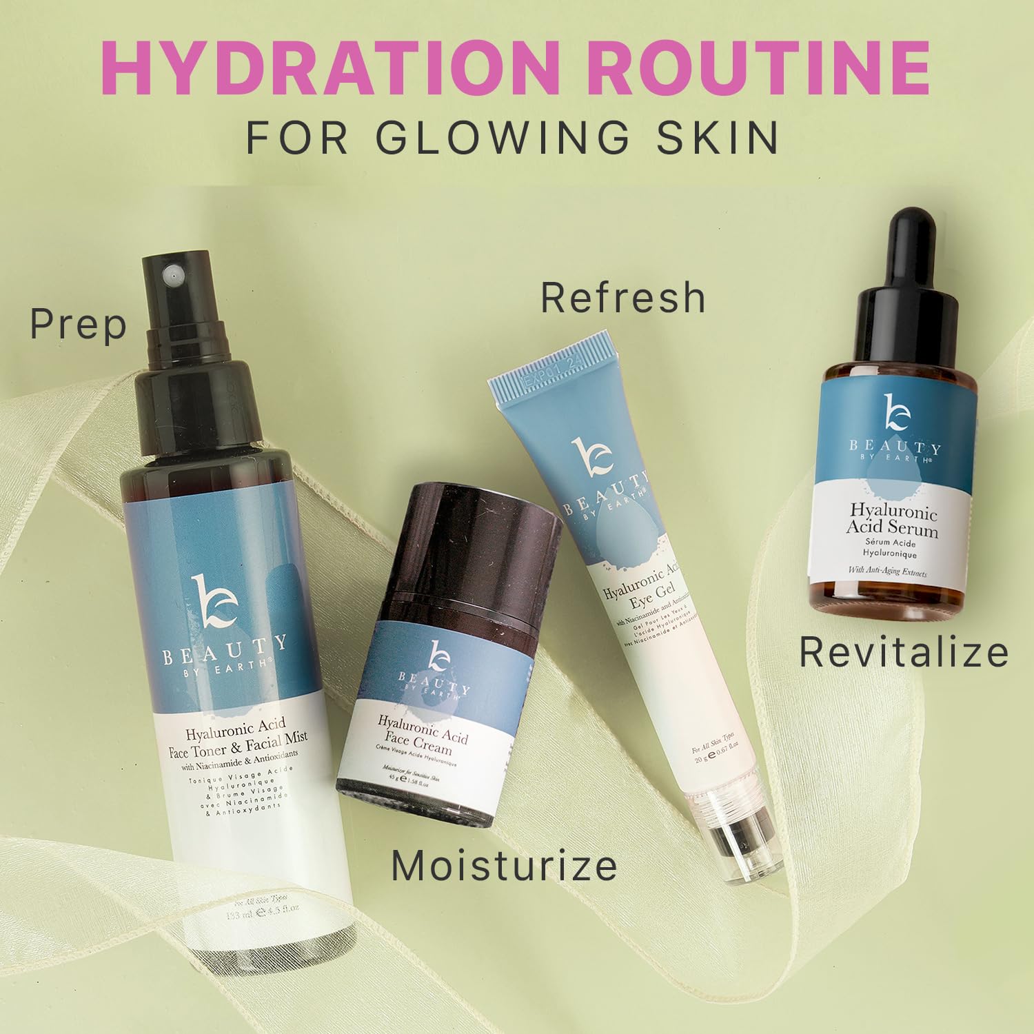 Beauty by Earth hyaluronic acid moisturizer glides on easily for daily skincare