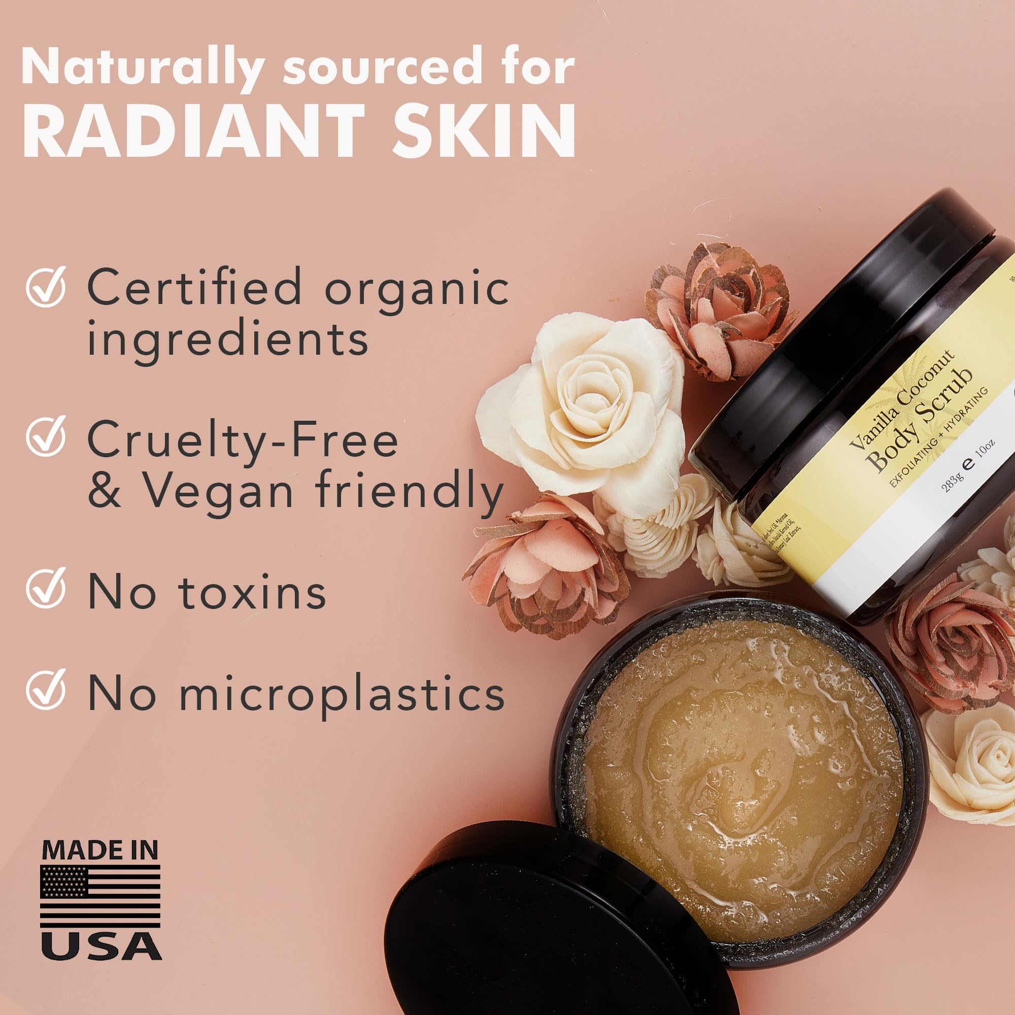 Foamy lather from Beauty by Earth Vanilla Coconut Scrub refreshing the skin